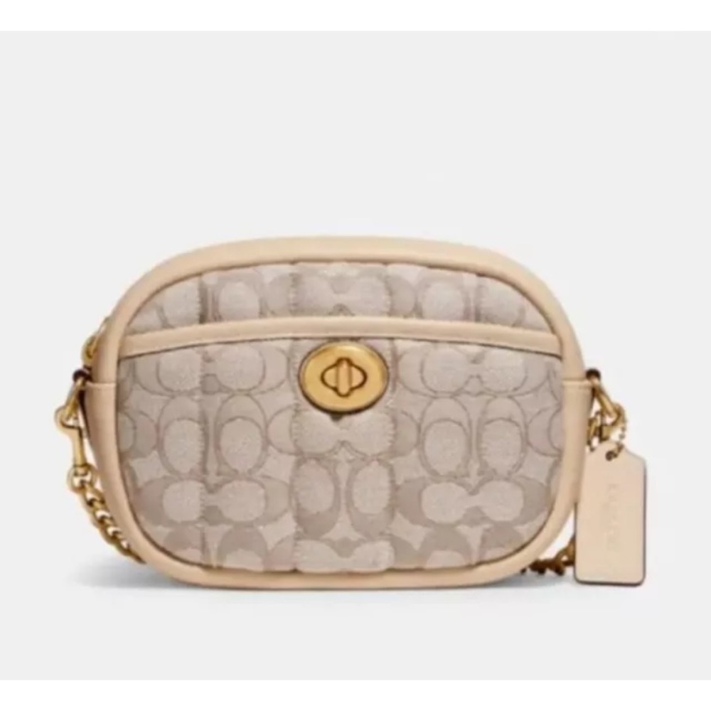 SOLD Coach quilted signature crossbody